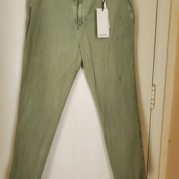 Zara Woman's  NWT The Fisher Khaki Jeans 100% Cotton Mid Rise Size US 4 - Picture 11 of 11